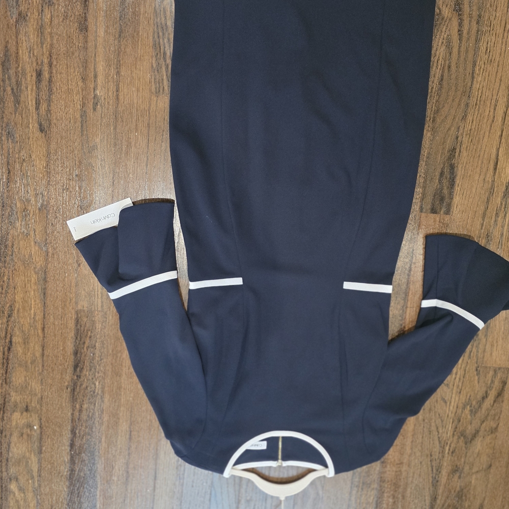 Calvin Klein Navy and Cream Dress